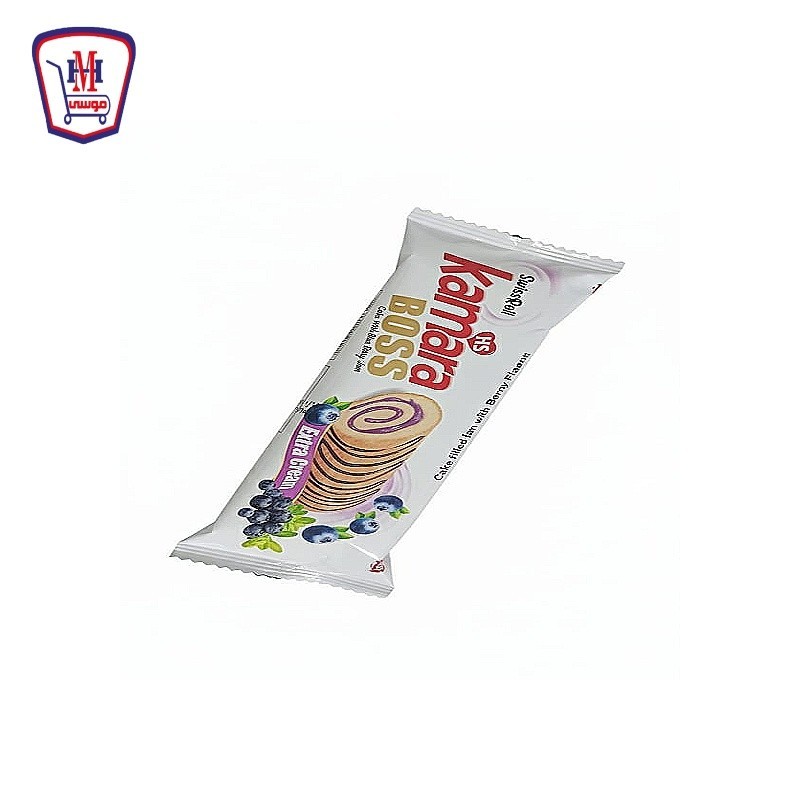 كمارا سويس رول بوص كيك بمربى التوت الازرق واحد قطعه