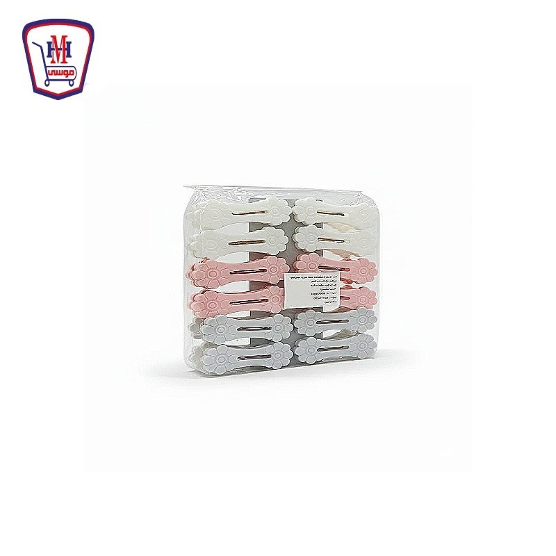 طقم مشابك XRZ ورده بلاستيك 12 قطعه 620