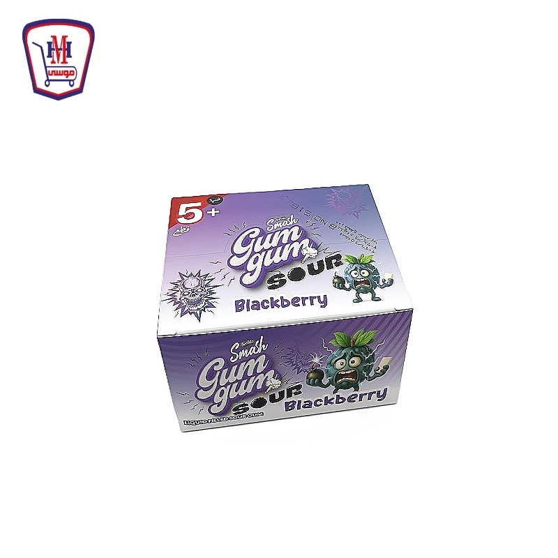 كيمتزو سماش جم جم لبان ساور محشو عسل نكهه التوت علبه 100 قطعه + 5 قطع هديه