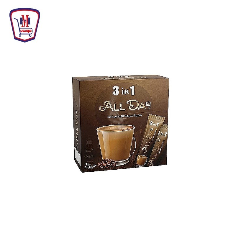 تونتى فور اون قهوه 3×1 سريعه الذوبان 18 جرام علبه 24 ظرف