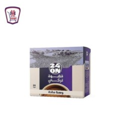 تونتى فور اون قهوه تركى ساده وسط 8 جرام علبه 24 ظرف