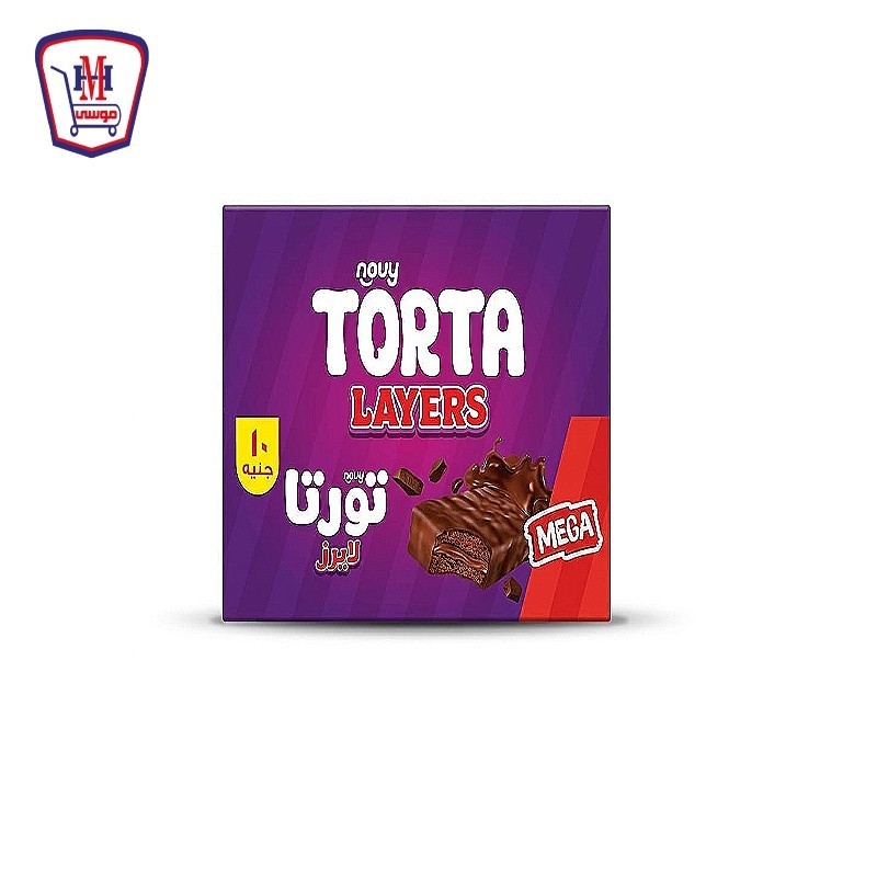 تورتا لايرز ميجا كيك كاكاو محشو بالشيكولاته علبه × 6 قطع
