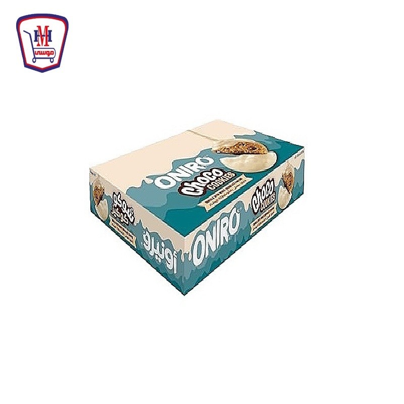 اونيرو شكو كوكيز بسكويت فانليا مغطى بالشيكولاته البيضا قطعه علبه × 12 باكو