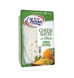 تشيزا شرائح جبن مطبوخ كامل الدسم زيتون اخضر بريميوم 150جرام