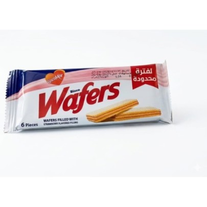 بسكو مصر بسكويت ويفر فراوله 6 قطعه 27 جرام