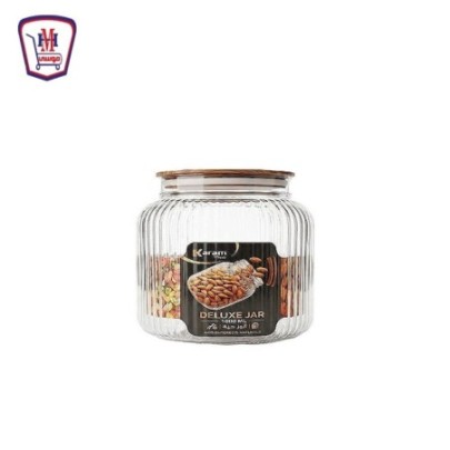 كرم بلاست برطمان ديلوكس غطاء خشبى 1100 مللى