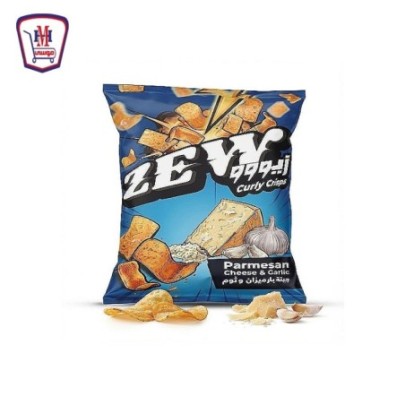 زيوو كيرلى شيبس جبنه بارميزان وثوم 58-68 جرام