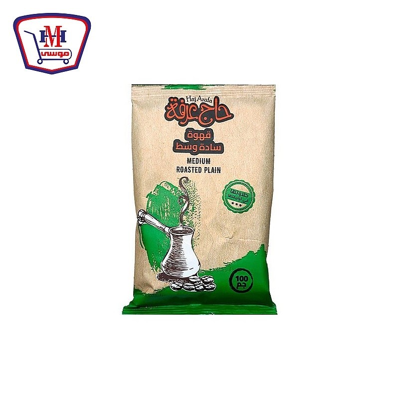 حاج عرفه قهوه وسط سادة 100 جرام