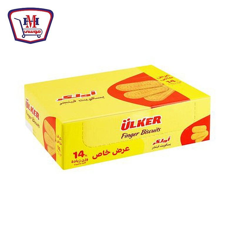 اولكر بسكويت ساده فينجر 80 جرام  علبه × 6 باكو