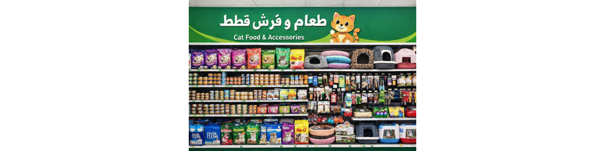 طعام وفرش قطط