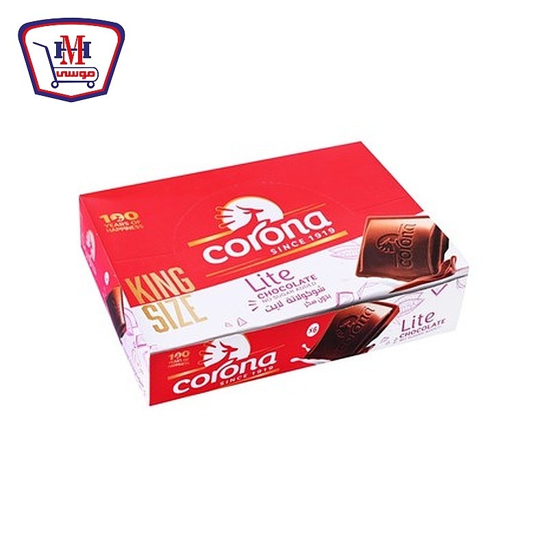 كورونا شيكولاته لايت 50 جرام علبه × 6 قطعه