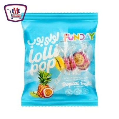 فن داى مصاصه بنكهه الفواكه الاستوائيه 8 جرام 10 قطع