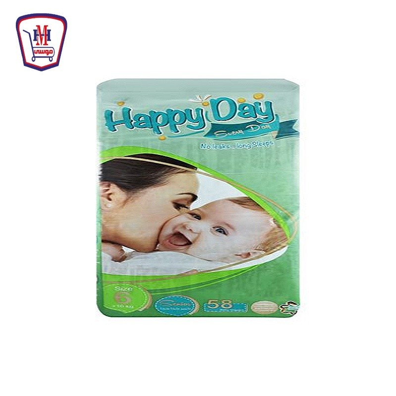 هابى داى حفاضات اطفال مقاس 6 عدد 64 حفاضه