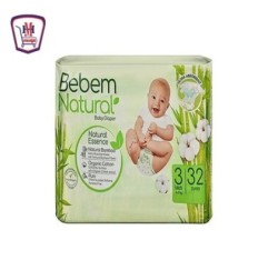 صورة بى بم حفاضات وسط مقاس 3 عدد 32 حفاضه من بى بم - هايبر موسى