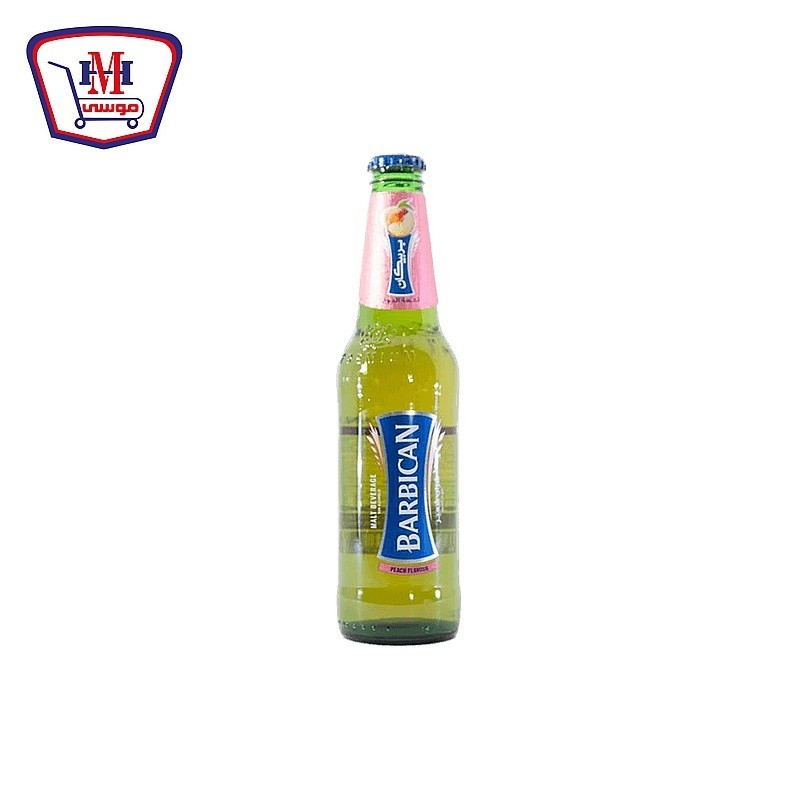 بربيكان شراب شعير زجاج  خوخ 330 مللى