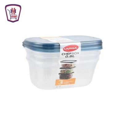 لمسه بلاست علبه تخزين شيف بوكس 3 قطع 800 مللى