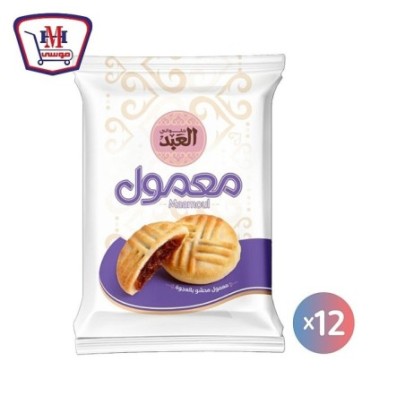 العبد معمول بالعجوه قطعه واحدهعلبه × 12 قطعه