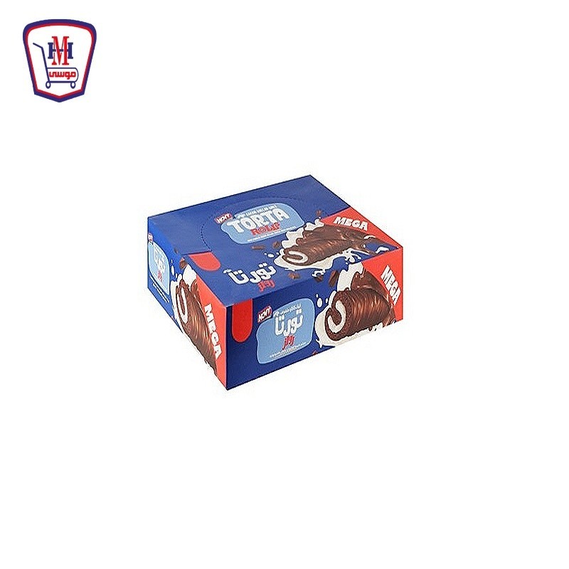 تورتا رولز محشو بكريمة الفانيليا ومغطى يالشكولاته علبه × 6 باكو