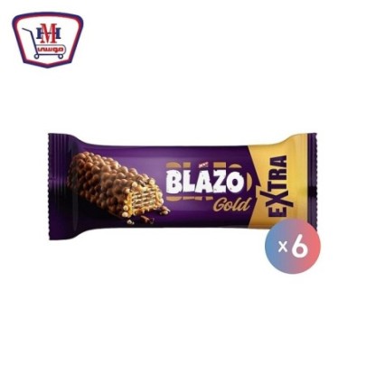 بليزو جولد بسكويت ويفر محشو بالشيكولاته حجم اكبر  علبه × 6 باكو