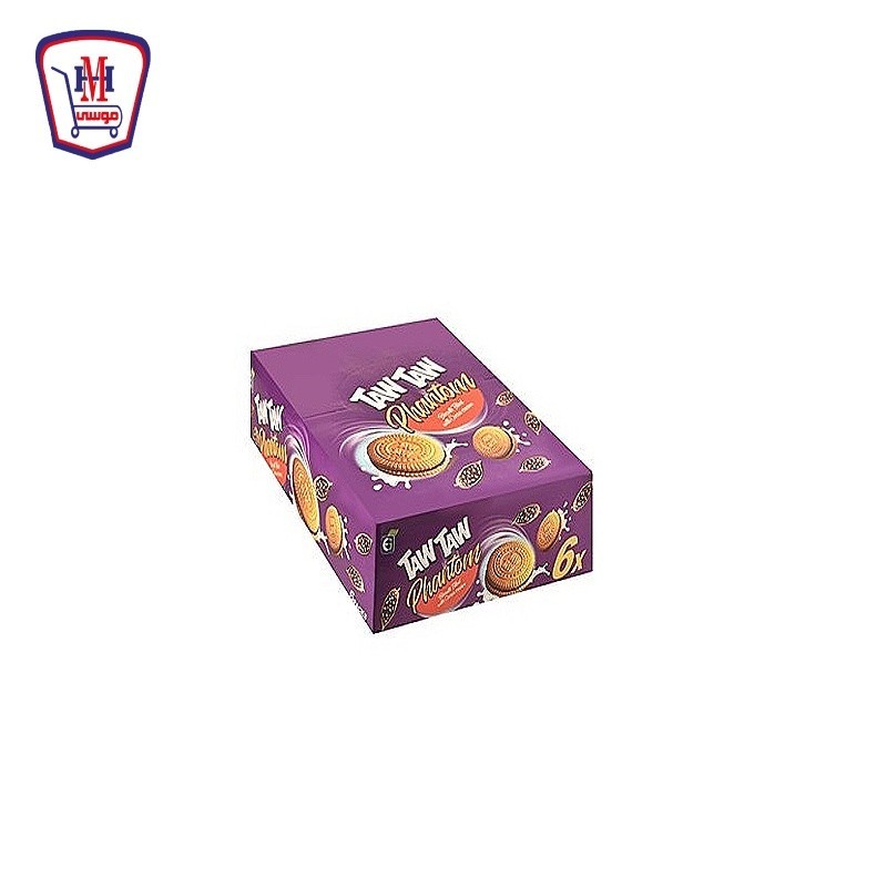 تاو تاو بسكويت فانتوم حليب 6 قطع علبه × 6 قطعه