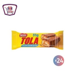 توله بسكويت هش مغطى بالكراميل وكريمه الكاكاو 31 جرام علبه × 24 قطعه |