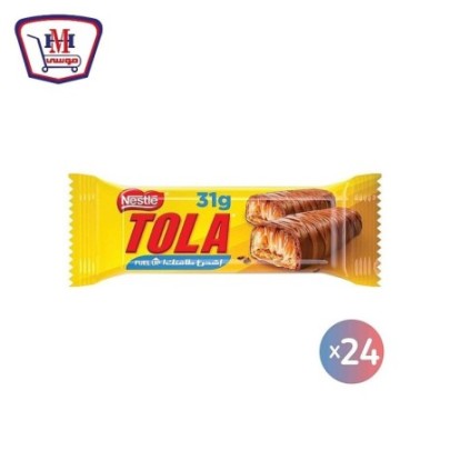 توله بسكويت هش مغطى بالكراميل وكريمه الكاكاو 31 جرام علبه × 24 قطعه