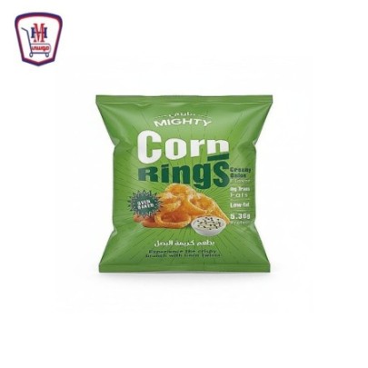 مايتى كورن رينجز بطعم كريمه البصل 50 - 60 جرام | من مايتى | هايبر موسى