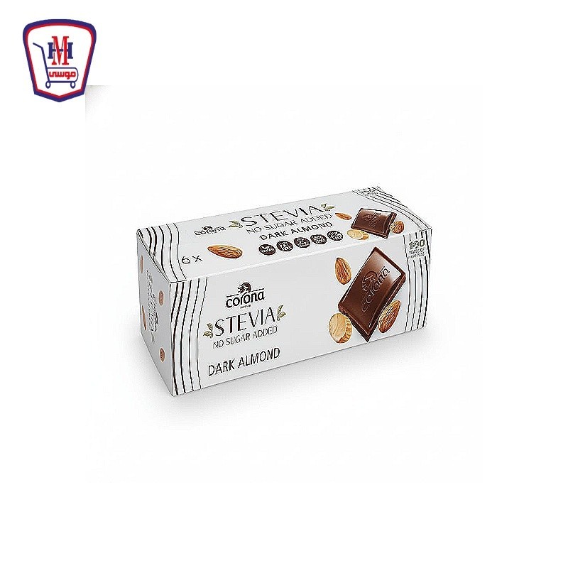 كورونا شيكولاته دارك استفيا لوز 40 جرام علبه × 6 قطعه