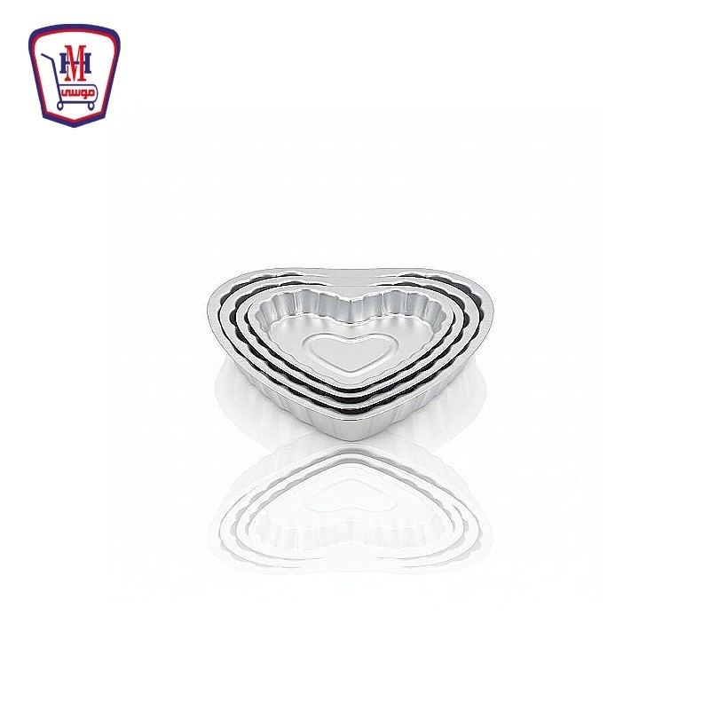 النجم الساطع طقم صوانى كيك شكل قلب 3 قطعه