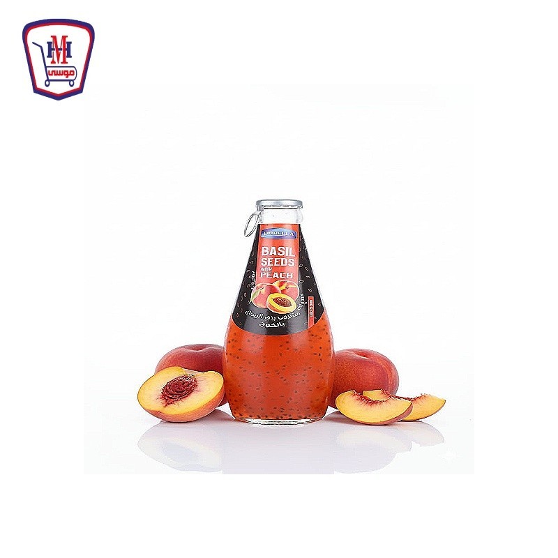 دوبيلا مشروب بذور الريحان طعم الخوخ 290 مللى