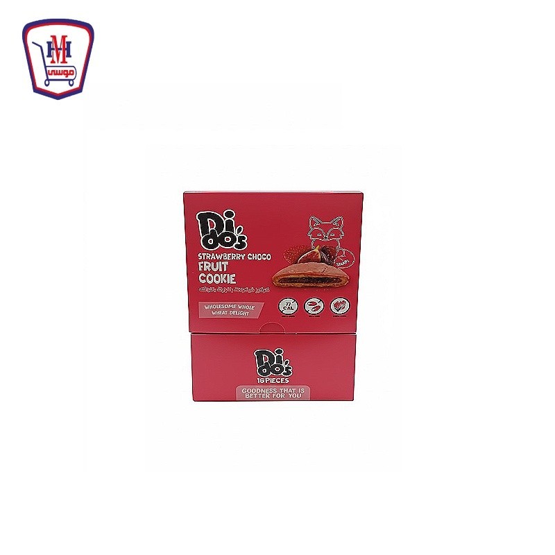 ديدوز كوكيز شيكولاته بالفراوله بالفواكه 16 جرام علبه × 16 باكو