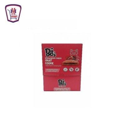 ديدوز كوكيز شيكولاته بالفراوله بالفواكه 16 جرام علبه × 16 باكو | من دي