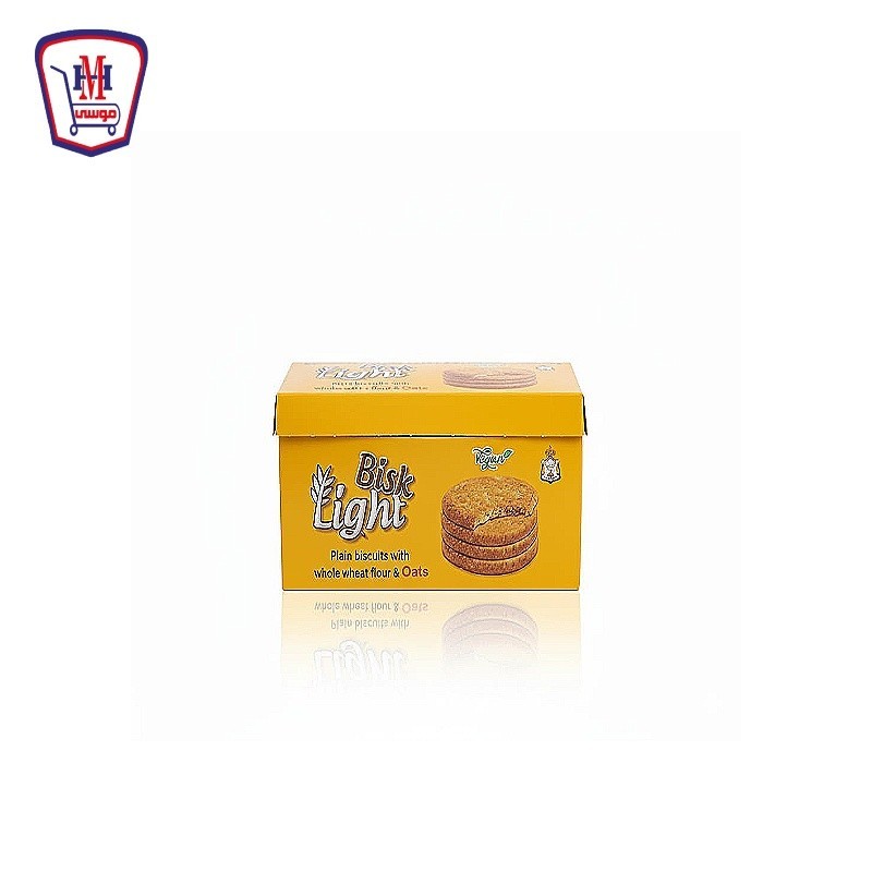 الشمعدان بسكويت لايت بيسك ساده بالقمح والشوفان علبه × 12 قطعه