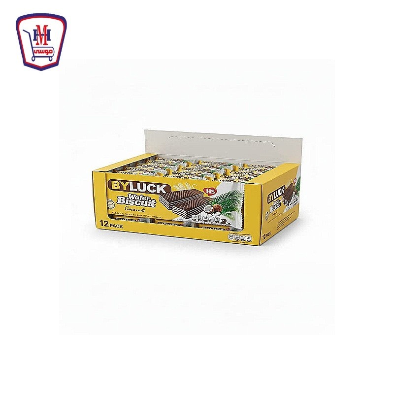 باى لاك بسكويت ويفر محشو بكريمه جوز الهند  علبه × 12 باكو