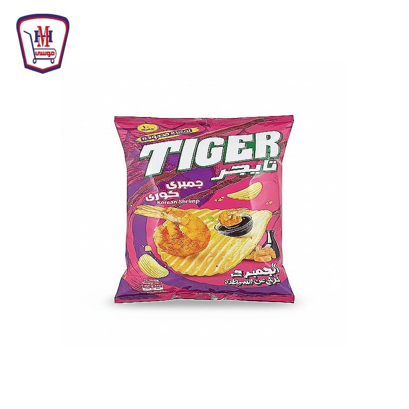 تايجر شيبسى طعم جمبرى كورى 50 - 60 جرام