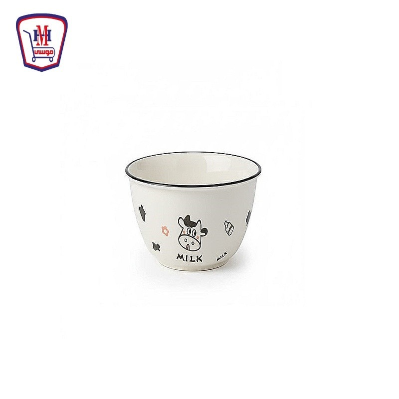 بوله بورسلين مطبوع شكل بقره مقاس 5