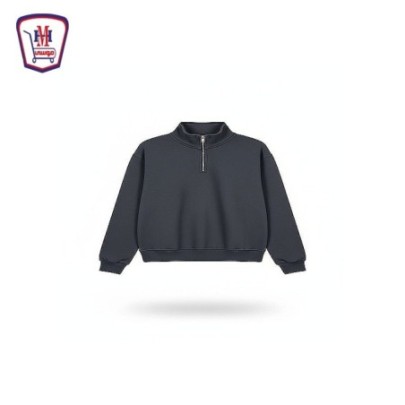 سوى تيشيرت شتوى اوفر سايز ساده نص سوسته