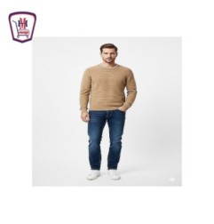 بلوفر تريكو راوند بوص ساده خط حوض مون موديل 7006 7006 مل م | هايبر موس