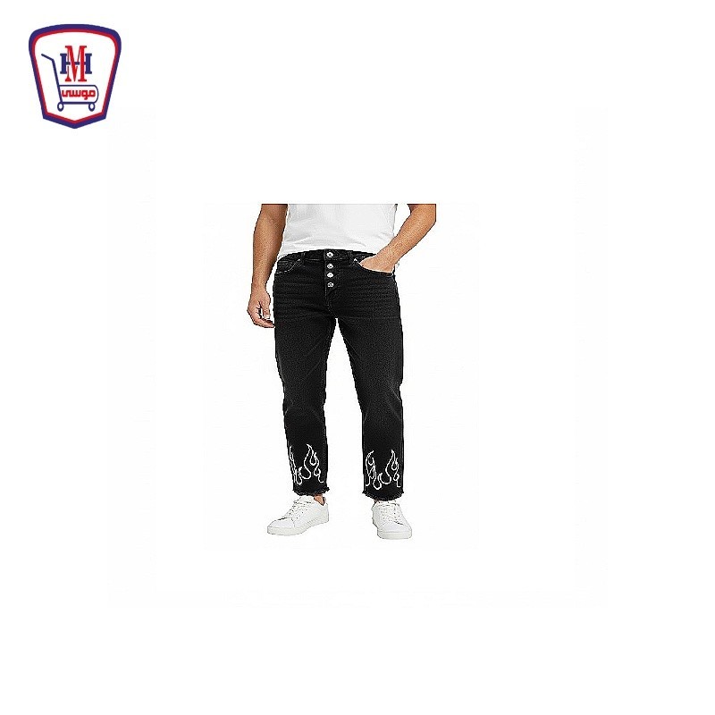 بنطلون جينز زارا وايد ليج طباعه م 1603