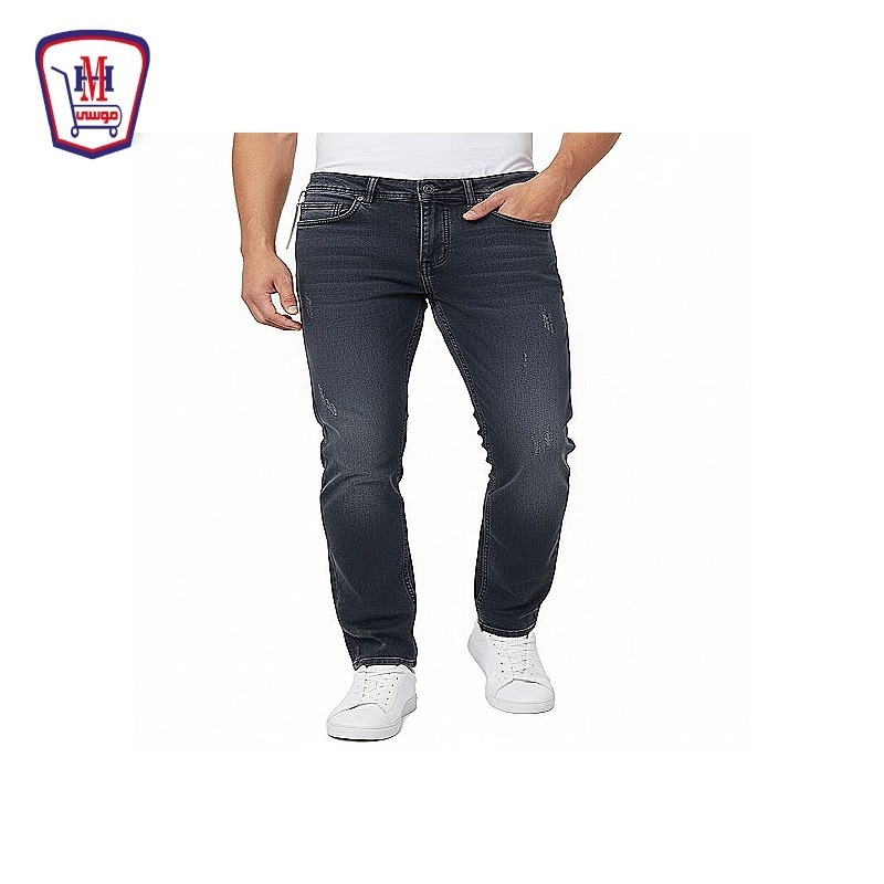 بنطلون جينز بلاك ساده مخربش جينزوير موديل 2059