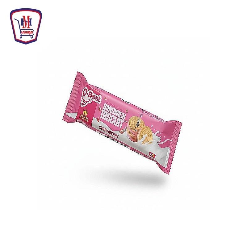 او بيست بسكويت ساده محشو بالفراوله 100 جرام