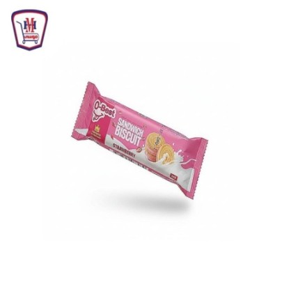 او بيست بسكويت ساده محشو بالفراوله 100 جرام