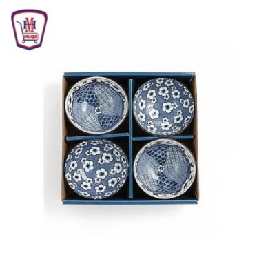 طقم بوله بورسلين مزخرف علبه 4 قطع