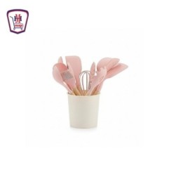 طقم توزيع سيليكون يد خشب شيف بوراك 12 قطعه | هايبر موسى — تسوّق أونلاي