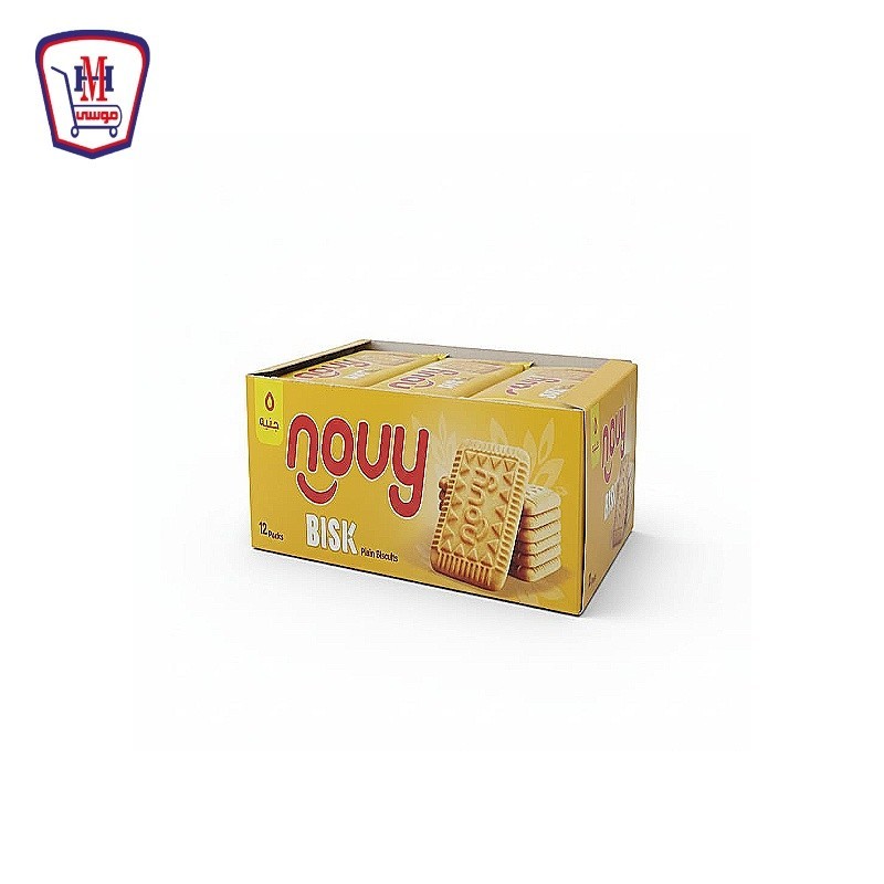 نوفى بيسك بسكويت ساده 9 قطعه  علبه × 12 باكو