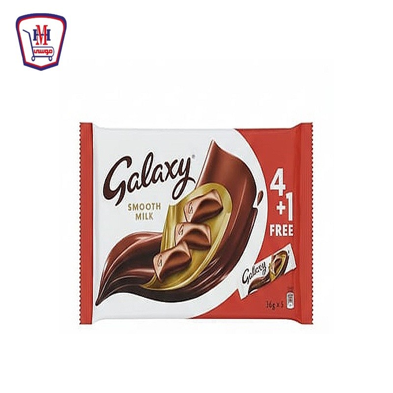 جلاكسى شيكولاتة 36 جرام 4 قطعه + 1 قطعه هديه