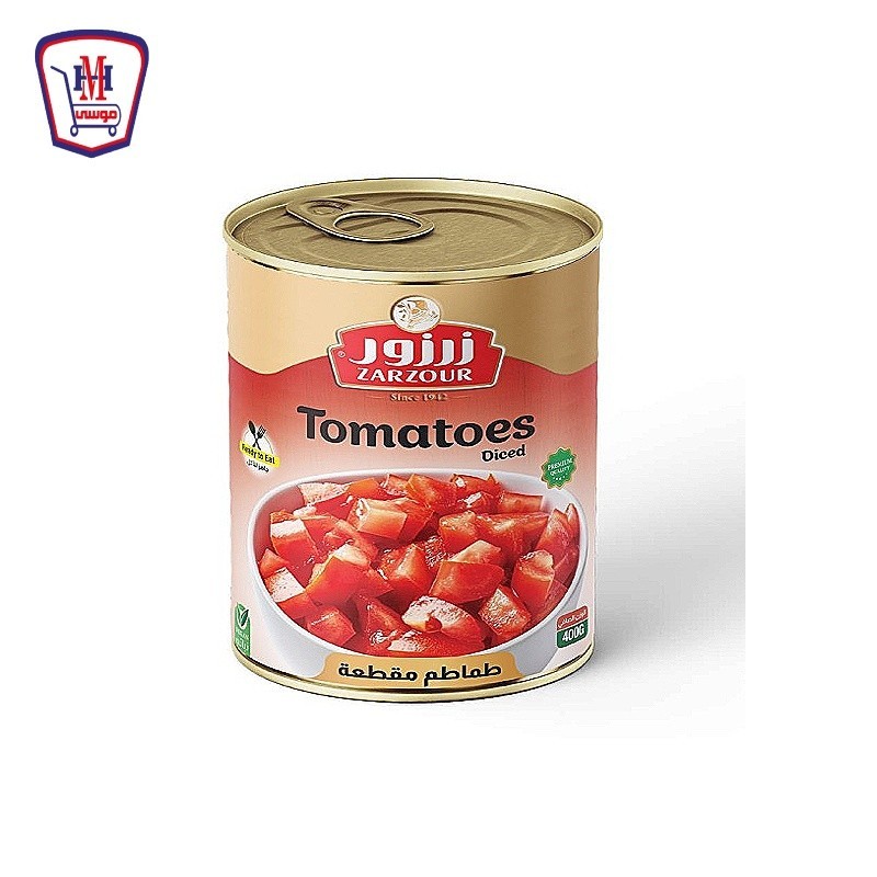 زرزور طماطم قطع مقشره 400 جرام