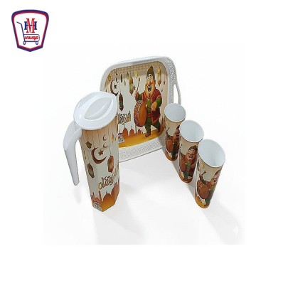 البسيونى دوراق بلاستيك رمضانى + 4 كوب + صنيه | هايبر موسى