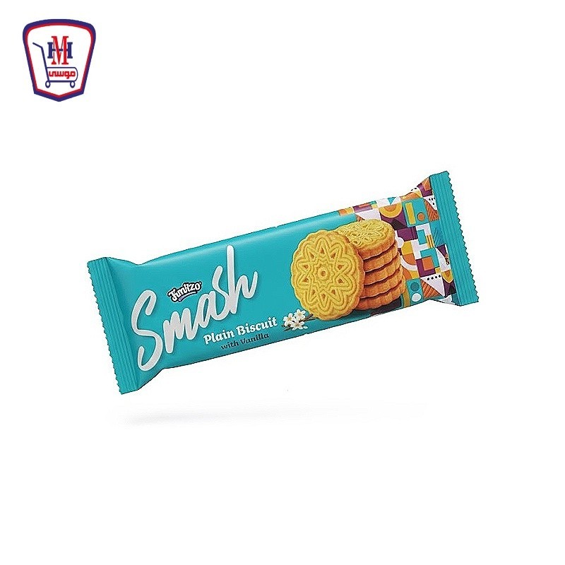 كيمتزو سماش بسكويت ساده بطعم الفانيليا 9 قطع 1 باكو