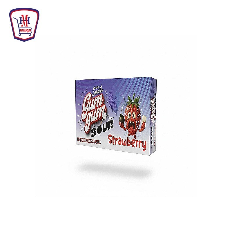 كيمتزو سماش جم جم لبان ساور محشو عسل نكهه الفراوله علبه 100 قطعه + 5 قطع هديه